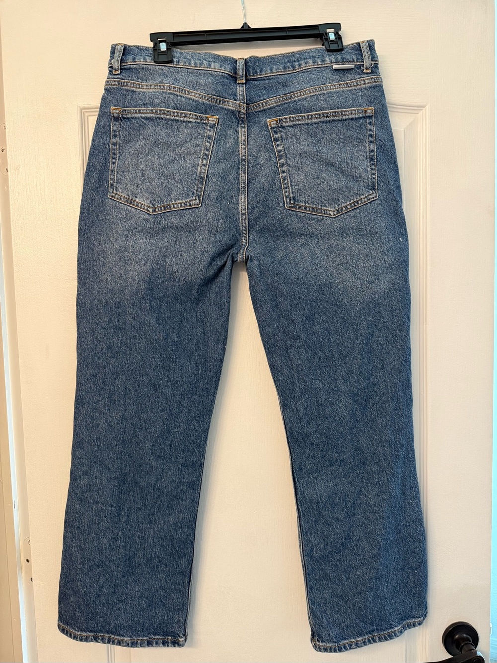 Boyish The Brady High Rise Crop Flare Jeans Women’s Size 30 Medium Wash 26.5 - Picture 2 of 9